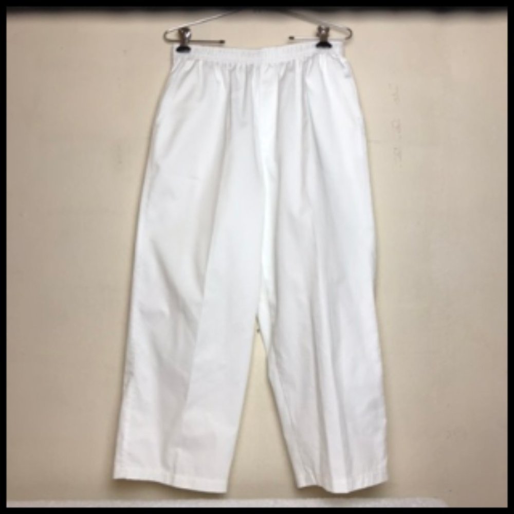 Cabin Creek Casual Cotton Blend Elastic Waist Slacks With Pockets Size 12 - Picture 1 of 8